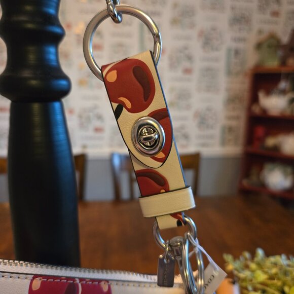 Coach Cherry Bundle Nolita 19 with Trigger Snap Bag Charm and Notebook - Picture 2 of 9